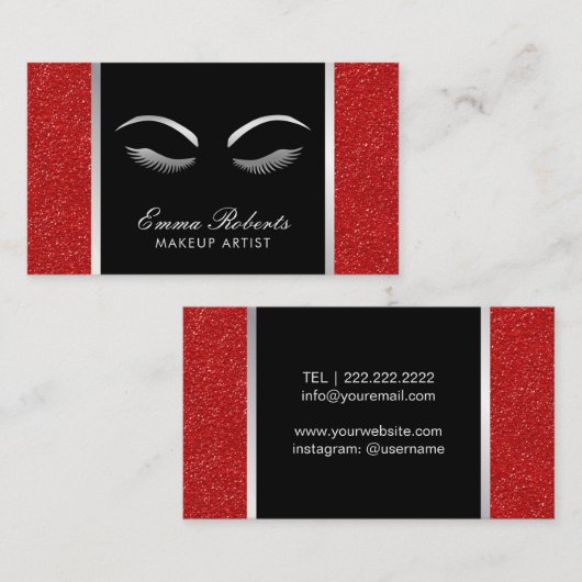 Lashes & sukzessiv visitenkarte (Vorne/Hinten)