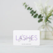 Lashes Tech Makeup Artist Dusty Lila IG QR Visitenkarte (Stehend Vorderseite)