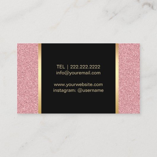 Lashes & tonisierende Rose Visitenkarte (Rückseite)