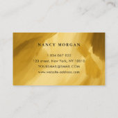 Lashes Typografie Gold Pinselstrich Business Card Visitenkarte (Rückseite)