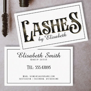 Lashes Typografie Visitenkarte