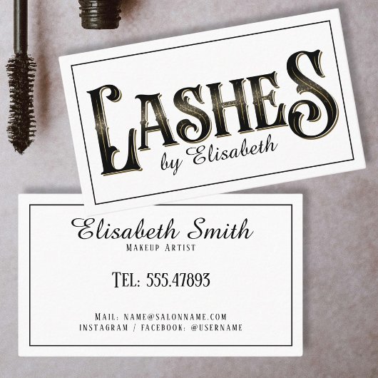 Lashes Typografie Visitenkarte