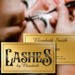 Lashes Typografie Visitenkarte