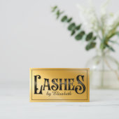 Lashes Typografie Visitenkarte (Stehend Vorderseite)