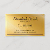 Lashes Typografie Visitenkarte (Rückseite)