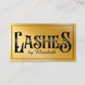 Lashes Typografie Visitenkarte (Vorderseite)