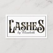 Lashes Typografie Visitenkarte (Vorderseite)