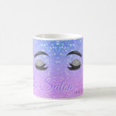 Lashes und braunes Studio funkeln Glitzer ombre Kaffeetasse (Mittel)