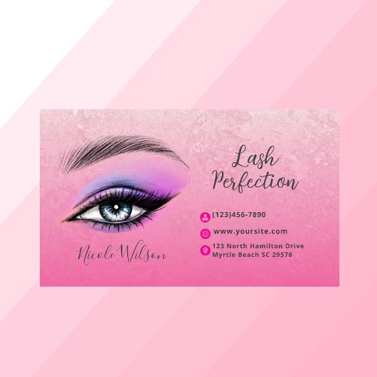 Lashes und Brows Beauty Makeup Visitenkarte