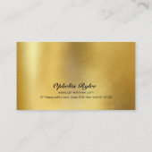 Lashes und Brows Elegantes Script Gold Makeup Beau Visitenkarte (Rückseite)