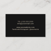 Lashes und Brows Makeup Artist Black & Gold Visitenkarte (Rückseite)