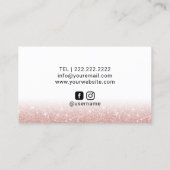 Lashes und Brows Makeup Artist Moderne Rose Gold Visitenkarte (Rückseite)