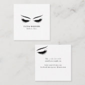 Lashes und Brows Makeup Artist Quadratische Visitenkarte (Vorne/Hinten)