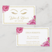 Lashes und Brows Makeup Artist Vintag Visitenkarte (Vorne/Hinten)