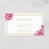 Lashes und Brows Makeup Artist Vintag Visitenkarte (Rückseite)