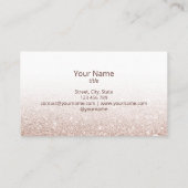 Lashes und Brows Makeup Rose Gold Glitzer Visitenkarte (Rückseite)