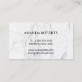 Lashes und Brows White Marble Makeup Artist Visitenkarte (Rückseite)