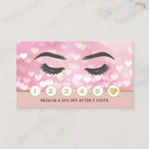 Lashes und die Art, wie der Künstler Blush Pink H Treuekarte