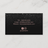 Lashes und Glitzer Visitenkarte (Rückseite)