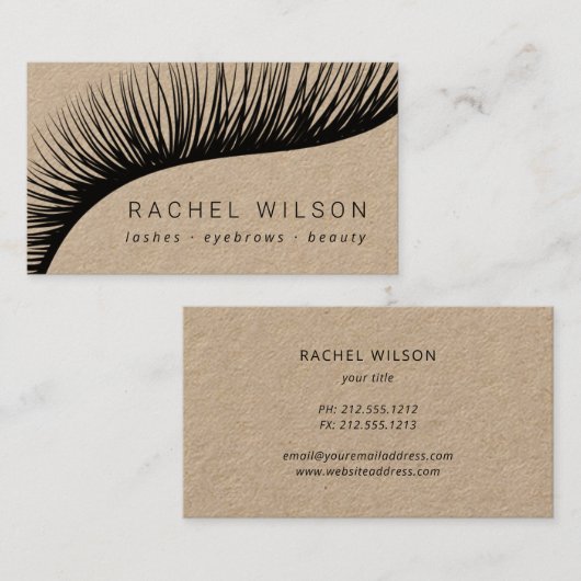 Lashes Visitenkarte (Vorne/Hinten)