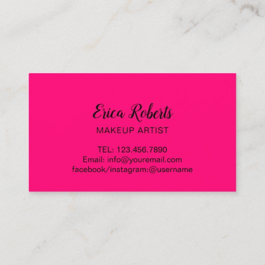 Lashes Visitenkarte (Rückseite)