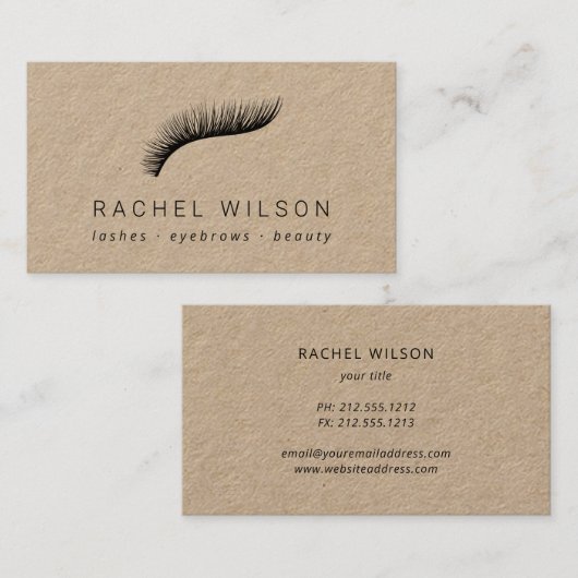 Lashes Visitenkarte (Vorne/Hinten)