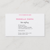 Lashes Visitenkarte (Rückseite)