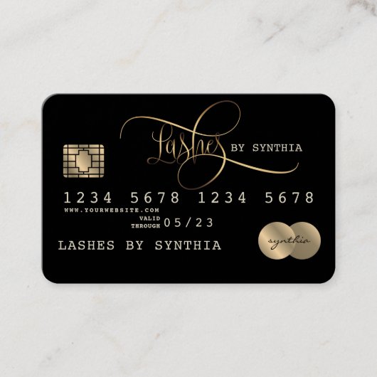 Lashes Visitenkarte (Vorderseite)
