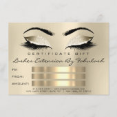 Lashes WELLNESS-CENTER Makeup Certificate Geschenk (Vorderseite)