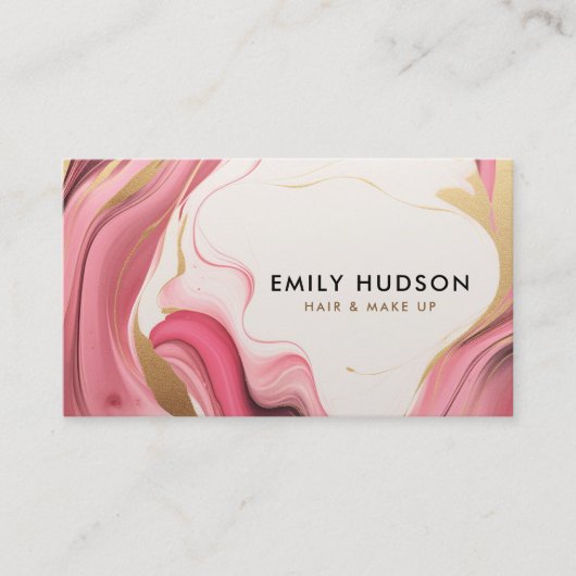 Lashhaar und Make-up Visitenkarte (Vorderseite)