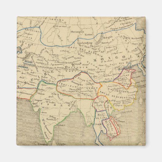 L'Asie, l'an 1220 ap JC Magnet (Vorne)