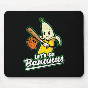 Lass's Go Banana Funny Men Boys Kids T - Shirt Mousepad