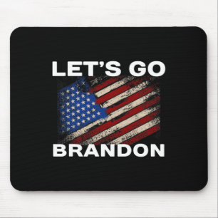 Lass#39;s Go Brandon Flag Joe Biden Donald Trump P Mousepad