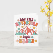 Lass Adventure Begin Bride Wedding Ankündigung Neu (Gelbe Blume)