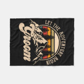 Lass Adventure Begin Groom Paare Matching Wedding Fleecedecke (Vorderseite (Horizontal))