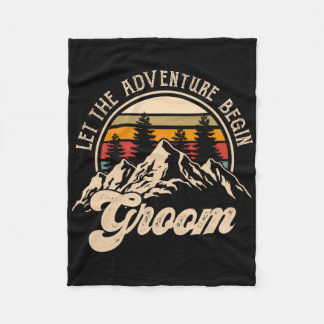 Lass Adventure Begin Groom Paare Matching Wedding Fleecedecke
