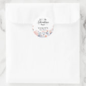 Lass Adventure Begin Pink Blue Violet Baby Shower Runder Aufkleber (Tasche)