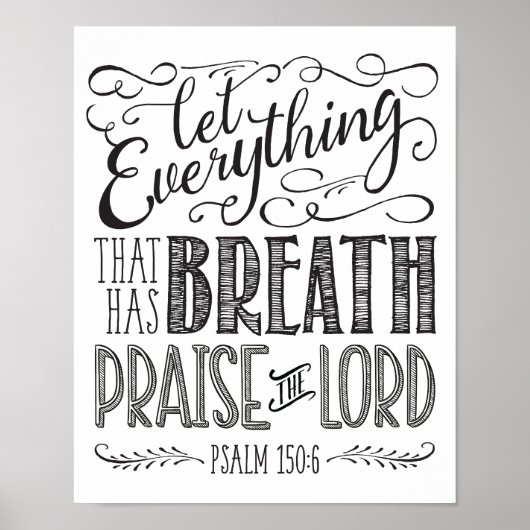 Lass alles, was Atem hat Lob für den Herrn Poster (Vorne)