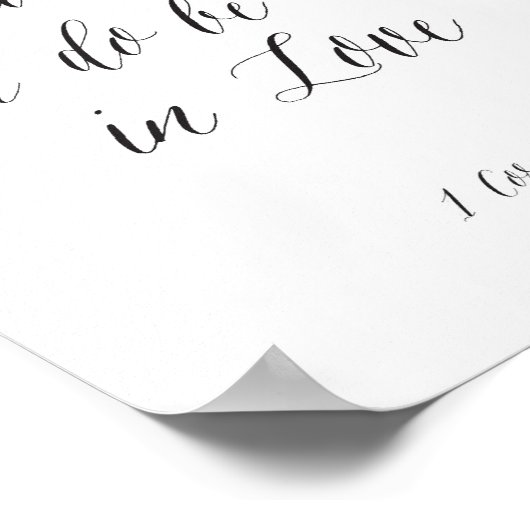 Lass alles, was du machst, in Liebe Poster (Ecke)