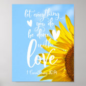 Lass alles, was du mit der Liebe Sonnenblume machs Poster (Vorne)