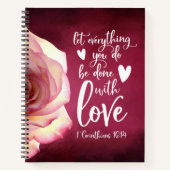 Lass alles, was du mit Liebe machst Notizblock (Vorderseite)