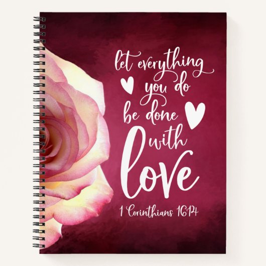 Lass alles, was du mit Liebe machst Notizblock (Vorderseite)