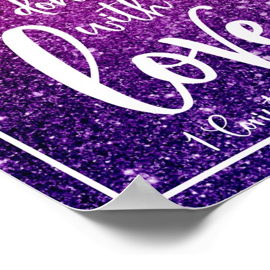 Lass alles, was du mit Liebe machst Poster (Ecke)