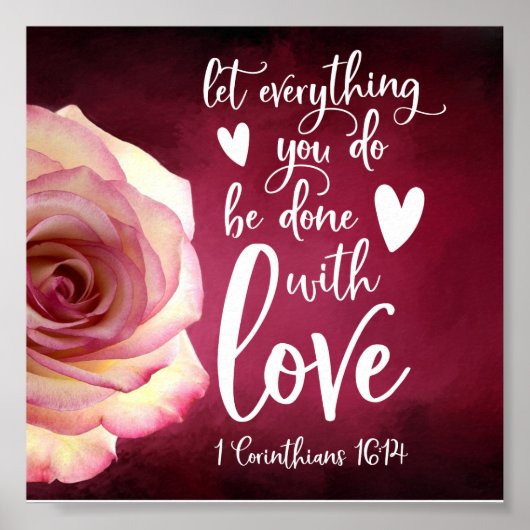 Lass alles, was du mit Liebe machst Poster (Vorne)