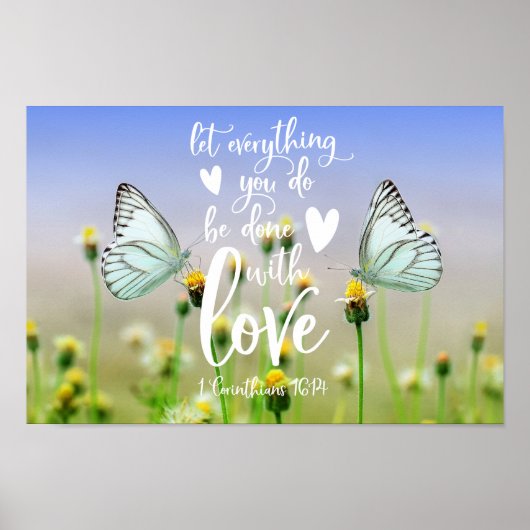 Lass alles, was du mit Liebe machst Poster (Vorne)