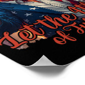 Lass am 4. Juli beginnt Funny Trump Patriotic F Poster (Ecke)