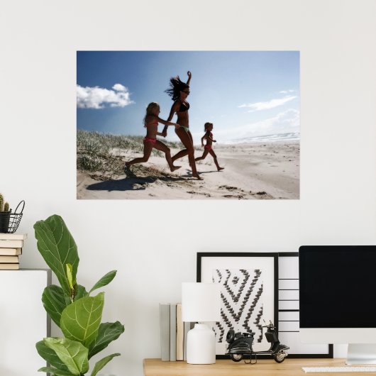 lass am Strand Poster (Heimbüro)