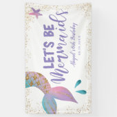 Lass Be Mermaids Geburtstagspartei Banner (Vertikal)