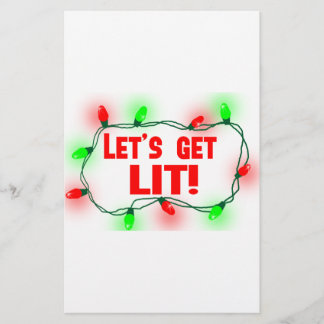 lass beleuchtet briefpapier