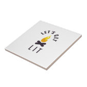 Lass beleuchtet Lagerfeuer Fliese (Seite)